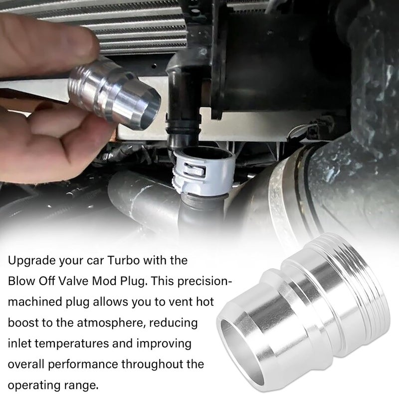 NIULPFZTK Silvery Blow Off Valve Mod, Vent to Atmosphere (VTA) Mod Plug for Ford F150 EcoBoost/Raptor 2.7L 3.5L 2013-2023 for F150 Accessories - Image 4